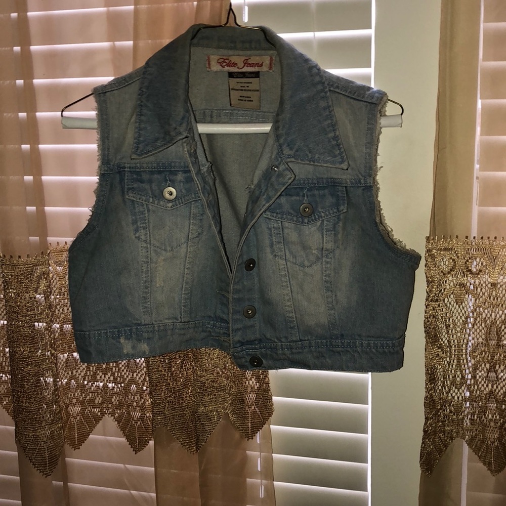 Mini denim vest